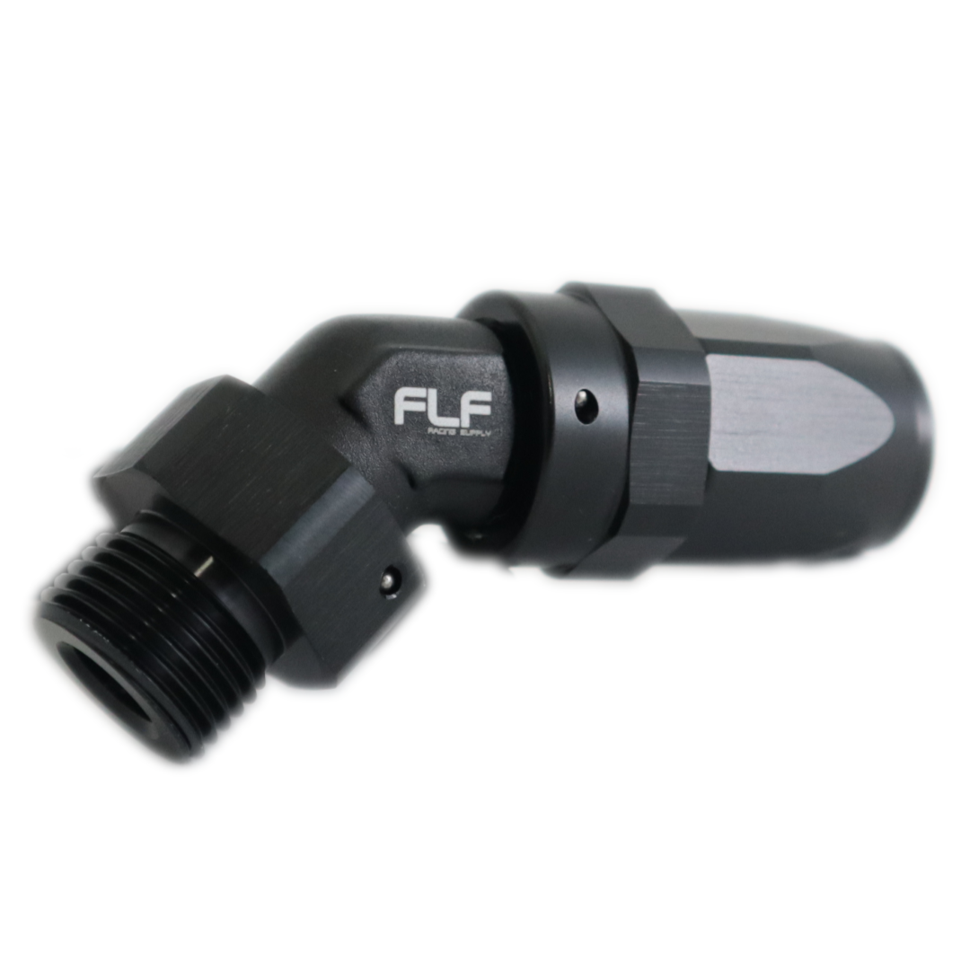 Swivel Hose End (Braided Rubber) - 45 Degree ORB
